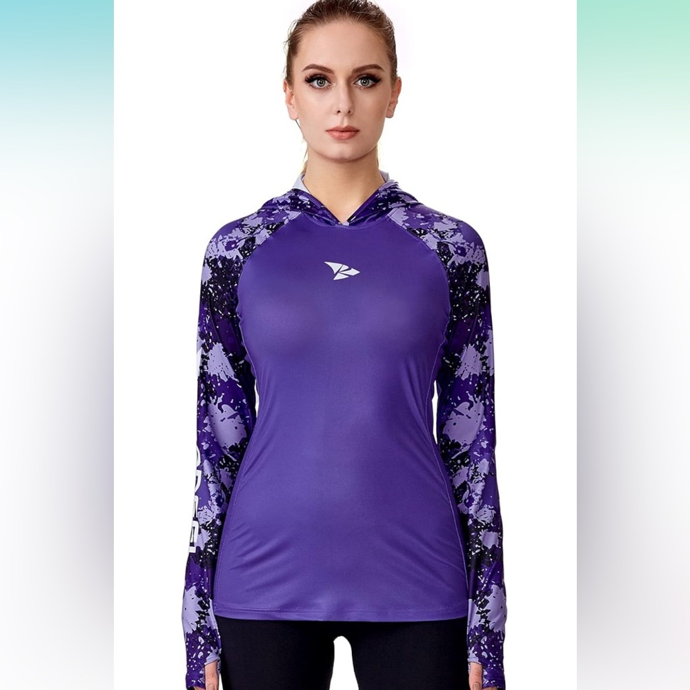 Rodeel Women's Hoodie Long Sleeve Sport Running Quick Dry Shirts Athletic - Picture 3 of 14